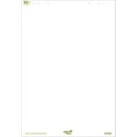 Ursus GREEN Flipchart-Papier Recycelt 68 x 99cm 20 Blatt 80 g/m² Blank Weiß 5 Stück à 20 Blatt