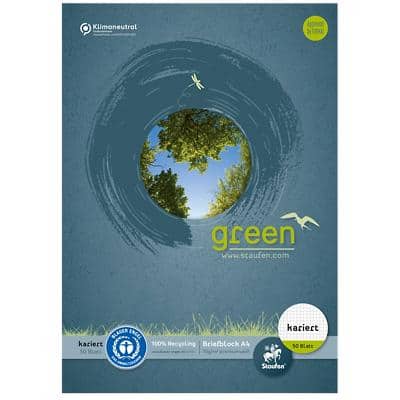 Ursus Green Notebook DIN A4 Kariert Geheftet Papier Blau Nicht perforiert Recycled 100 Seiten
