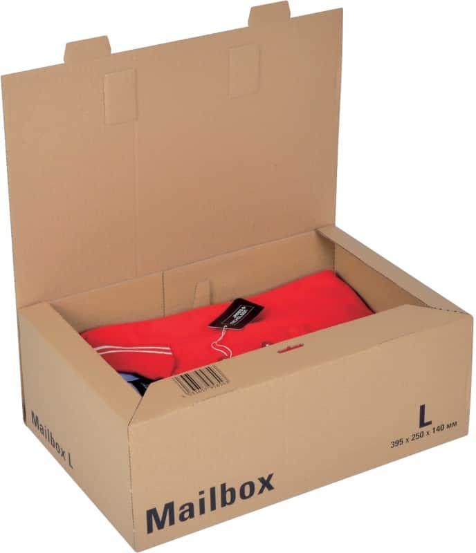 ColomPac Mail-Box Versandkarton L Braun 395 (B) x 250 (T) x 140 (H) mm 15 Stück