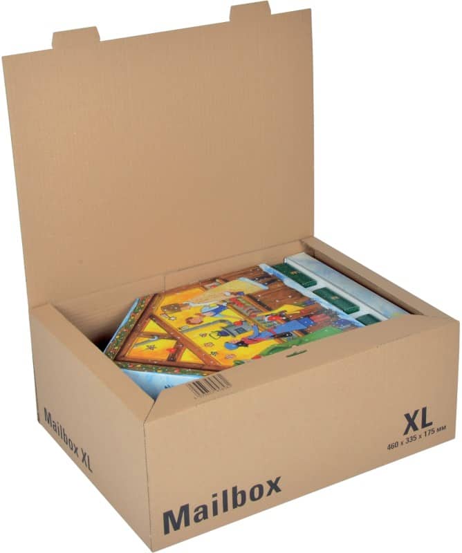 ColomPac Mail-Box Versandkarton XL Braun 460 (B) x 335 (T) x 175 (H) mm 10 Stück