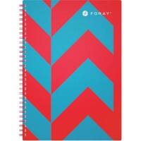 Foray Extreme DIN A4 Drahtgebunden Türkis Poly-Cover Notizbuch 4-fach gelocht Liniert 100 Blatt
