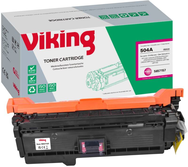 Viking 504A Kompatibel HP Tonerkartusche CE253A Magenta