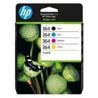 HP 364 Original Tintenpatrone N9J73AE Schwarz, Cyan, Magenta, Gelb Multipack 4 Stück