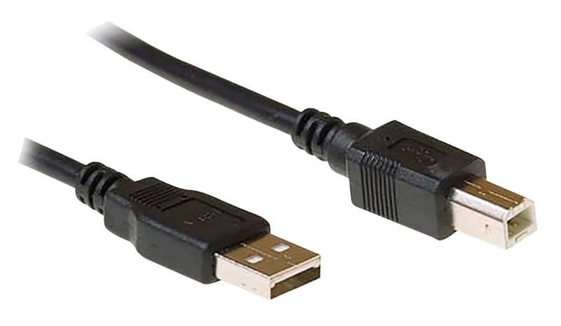 ewent EC2403 1 x USB A Stecker auf 1 x USB B Stecker High Speed Anschlusskabel 3 m Schwarz