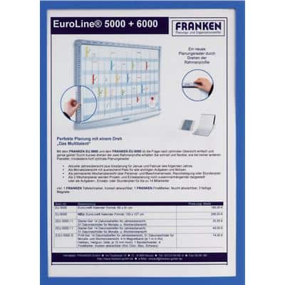 Franken X-tra!Line DIN A4 Dokumentenhalter Magnetisch Blau ITSA4M/5 03 23 x 31,7 cm 5 Stück