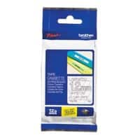 Brother TZe-135 Authentic Schriftband Selbstklebend Weißer Druck auf Transparent 12 mm x 8m