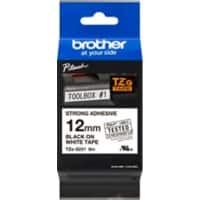 Brother TZe-S231 Authentic Schriftband Extra-stark klebend Schwarzer Druck auf Weiß 12 mm x 8m