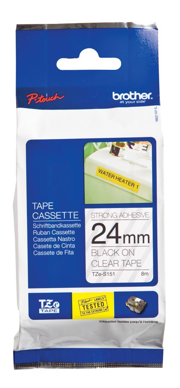 Brother Schriftband TZeS151 24 mm x 8 m Transparent