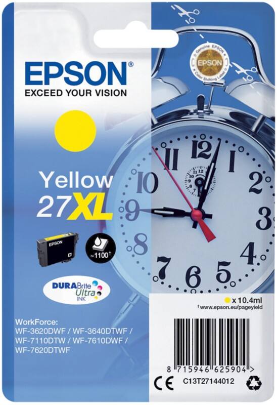 Epson 27XL Original Tintenpatrone C13T27144012 Gelb