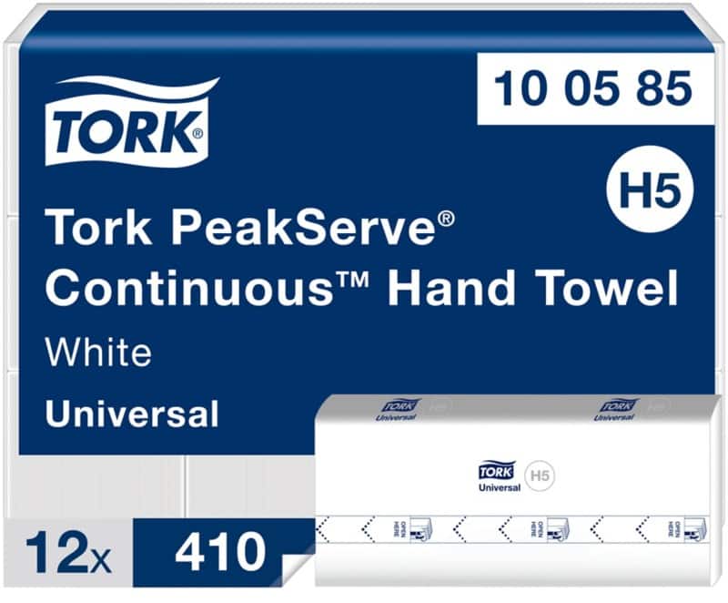 Tork Peakserve Universal  Papierhandtücher H5 Weiß 1-lagig 100585 12 Stück à 410 Blatt