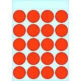 HERMA Markierungspunkte 1872 Rot Ø 19 mm 5 Blatt à 20 Etiketten