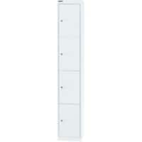 Bisley Schließfachschrank Office 4 Fächer Verkehrsweiß 305 x 305 x 1.802 mm