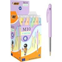 BIC Pastel M10 Einziehbar Kugelschreiber Blau 0.7 mm Mittel Kugelschreiber 50 Stück