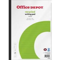 Office Depot DIN A4 Fallgebunden Weiß Papierumschlag Notizblock Liniert Recycelt 80 Blatt 5 Stück