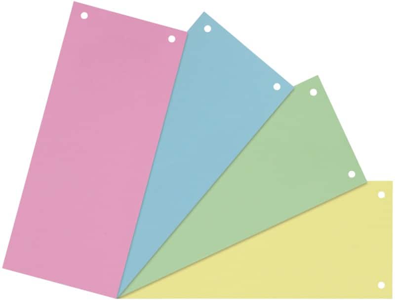 Viking Trennstreifen 100% Recycelt DIN A4 Farbig sortiert Pappkarton Rechteckig 2 Löcher 40 Stück