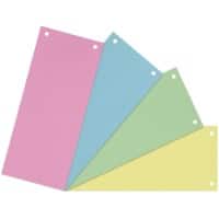 Niceday Blanko Trennstreifen Recycelt 100% 10,5 x 24 cm Farbig Sortiert Pappkarton Rechteckig 2 Löcher 40 Stück