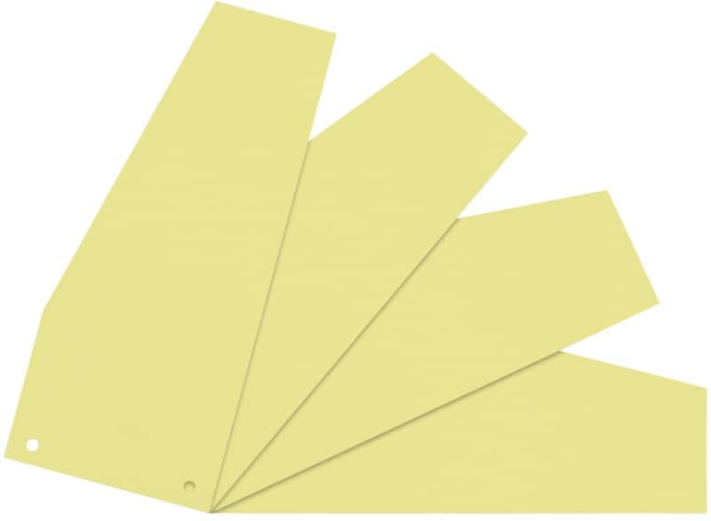 Viking Trennstreifen 100% Recycelt DIN A4 Gelb Pappkarton 2 Löcher 100 Stück