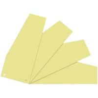 Niceday Blanko Trennstreifen Blauer Engel UZ56 (Recyclingkarton Schreibwaren), Recycelt 100% Spezial Gelb Gelb Pappkarton Trapez 2 Löcher 100 Stück