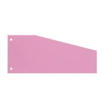 niceday Blanko Trennstreifen 10,5 x 24 cm Pink Karton Trapez 2 Löcher 100 Stück