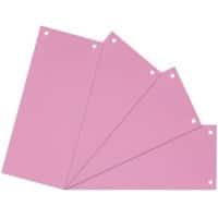 Office Depot Blanko Trennblätter Recycelt 100% 10,5 x 24 cm Pink Manilla Rechteckig 2 Löcher 100 Stück