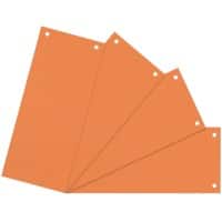 Office Depot Blanko Trennstreifen Recycelt 100% 10,5 x 24 cm Orange Manilla Rechteckig 2 Löcher 100 Stück