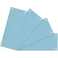 niceday Blanko Trennstreifen 10,5 x 24 cm Blau Pappkarton Rechteckig 2 Löcher 100 Stück