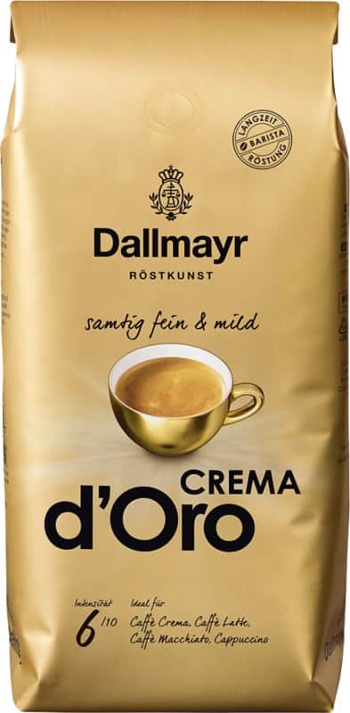 Dallmayr Crema d'Oro Kaffee Bohnen Ausgewogen, mild 1 kg