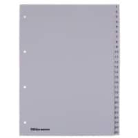 Office Depot Register 1-52 DIN A4 Grau 52-teilig 4-fach Kunststoff 1 bis 52