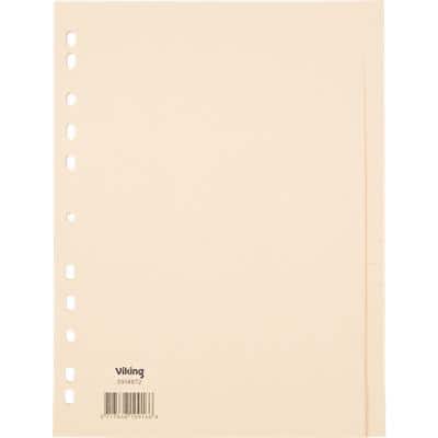 Office Depot Standard Blanko Register Recycelt 100% DIN A4 Kamelbraun 20-teilig Pappkarton Rechteckig 11 Löcher 20 Blatt