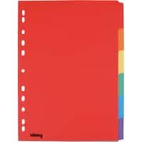 Office Depot Standard Blanko Trennblätter DIN A4 Farbig Sortiert Mehrfarbig 6-teilig Manilla Rechteckig 11 Löcher 6 Blatt