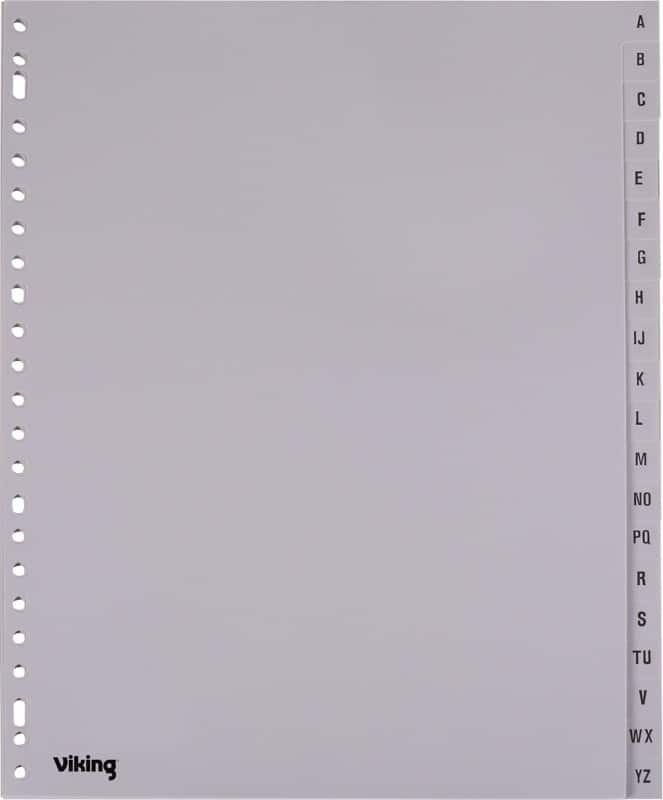 Viking A - Z Alphabetische Register DIN A4 Grau 20-teilig PP (Polypropylen) 23 Löcher