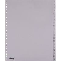Office Depot Alphabetical A - Z Register DIN A4 Überbreite Grau 20-teilig PP (Polypropylen) Rechteckig 20 Löcher 20 Blatt