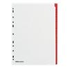 Office Depot Register DIN A4 Weiß 26 Laschen Weißes Brett mit verstärkten, roten Laschen (Mylar) A - Z.