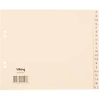 Office Depot Register DIN A4 (halbe Höhe) Chamois 20-teilig 4-fach Manila Papier A - Z