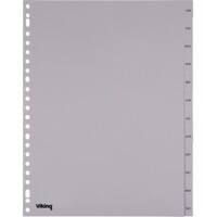Office Depot Register DIN A4 Grau 12-teilig 23-fach Kunststoff Jan - Dez