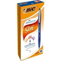 BIC Atlantis Soft Kugelschreiber Blau Mittel 0.4 mm Nachfüllbar 12 Stück