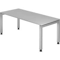 Hammerbacher J Series VJS Höhenverstellbar Schreibtisch Rechteckig Grau 4 Metallfüße 1.800 (B) x 800 (T) x 760 (H) mm Spanplatte, Stahl
