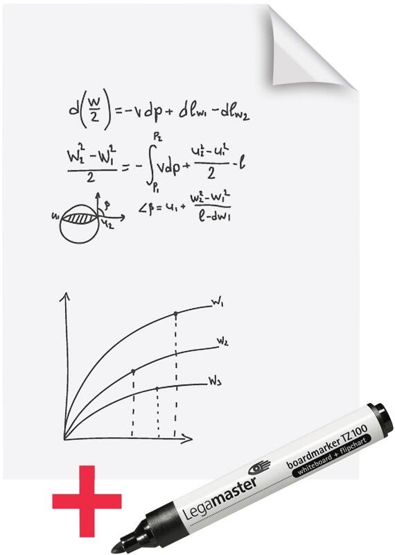 Legamaster Magic Chart Whiteboardfolie Blanko DIN A1 25 25 Blatt