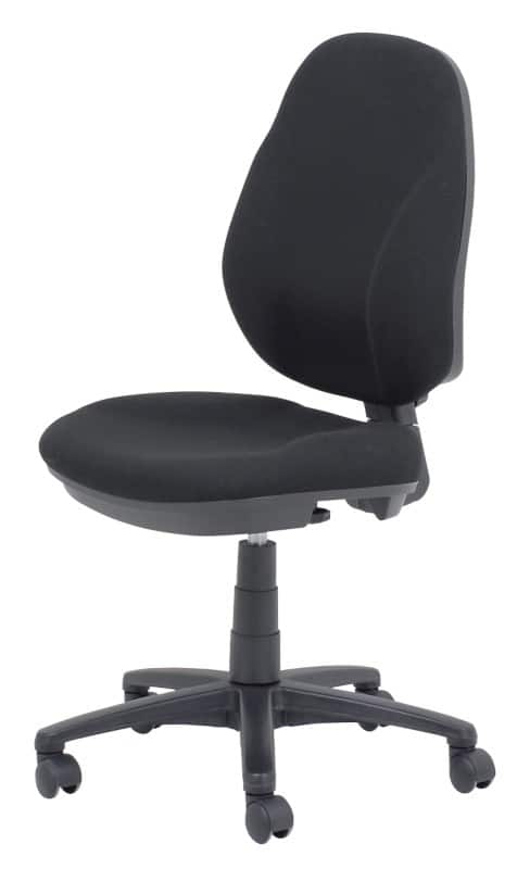 Viking Realspace Jura Bürostuhl Wippmechanik Stoff Optionale Armlehne Höhenverstellbarer Sitz Schwarz 110 kg 635 x 495 x 1.060 mm