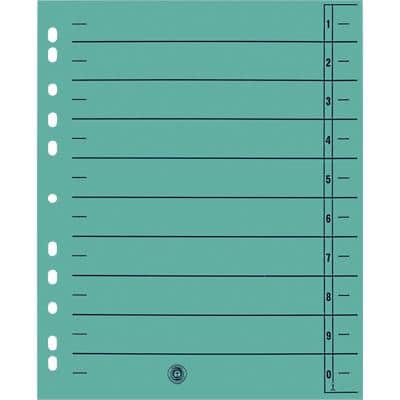 niceday 1 bis 10 Trennblätter DIN A4 Überbreite Blau 10-teilig Pappkarton Rechteckig 11 Löcher 100 Stück