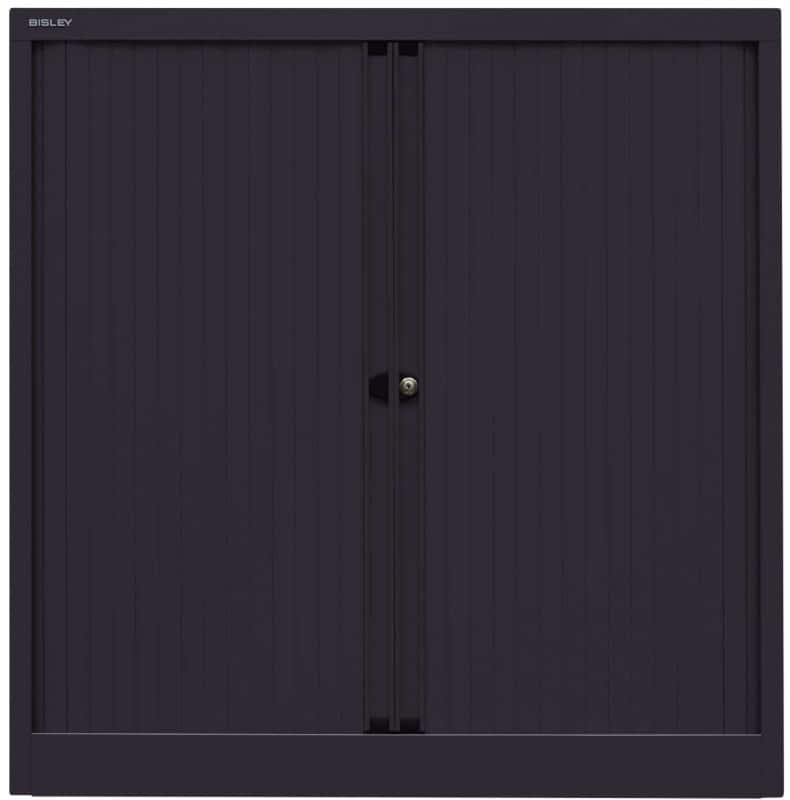 Bisley Schrank Kunststoff, Stahl 2 Fachböden abschließbar 1.000 x 430 x 1.030 mm Schwarz