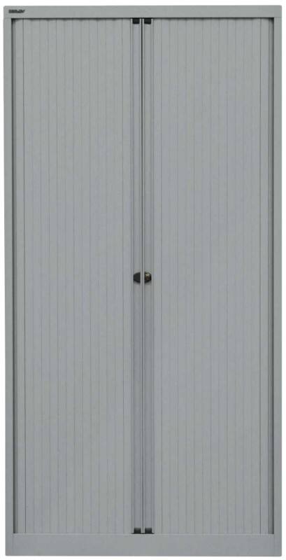 Bisley Schrank Kunststoff, Stahl 4 Fachböden abschließbar 1.000 x 430 x 1.980 mm Silber