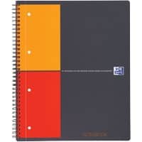 Oxford International A4+ Farbig sortiert PP Cover Active Notizbuch kariert 80 Blatt