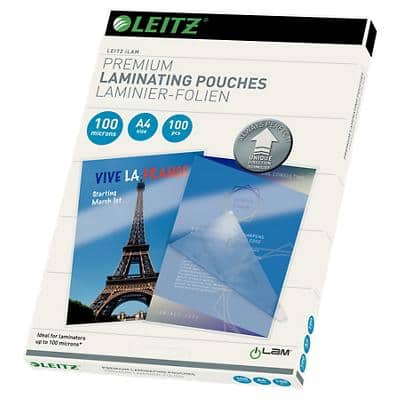 Leitz iLAM Premium Laminierfolien DIN A4 Glänzend 2 x 100 (200) Mikron Transparent 100 Stück