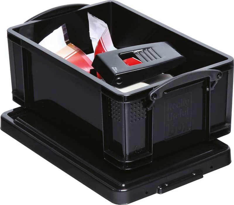 Really Useful Box Kunststoff Archivbox 9 L Schwarz 25,5 x 39,5 x 15,5 cm