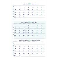 Brepols Wandkalender 2024 3 Monate/1 Seite Quer Weiß Deutsch, Französisch, Italienisch, Englisch 60 x 0,4 x 30 cm