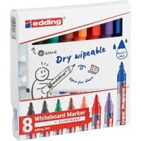 edding 360 Whiteboard Marker Rundspitze 3 mm Farbig sortiert 8 Stück