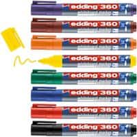 edding 360 Whiteboard Marker Rundspitze 3 mm Farbig sortiert 8 Stück