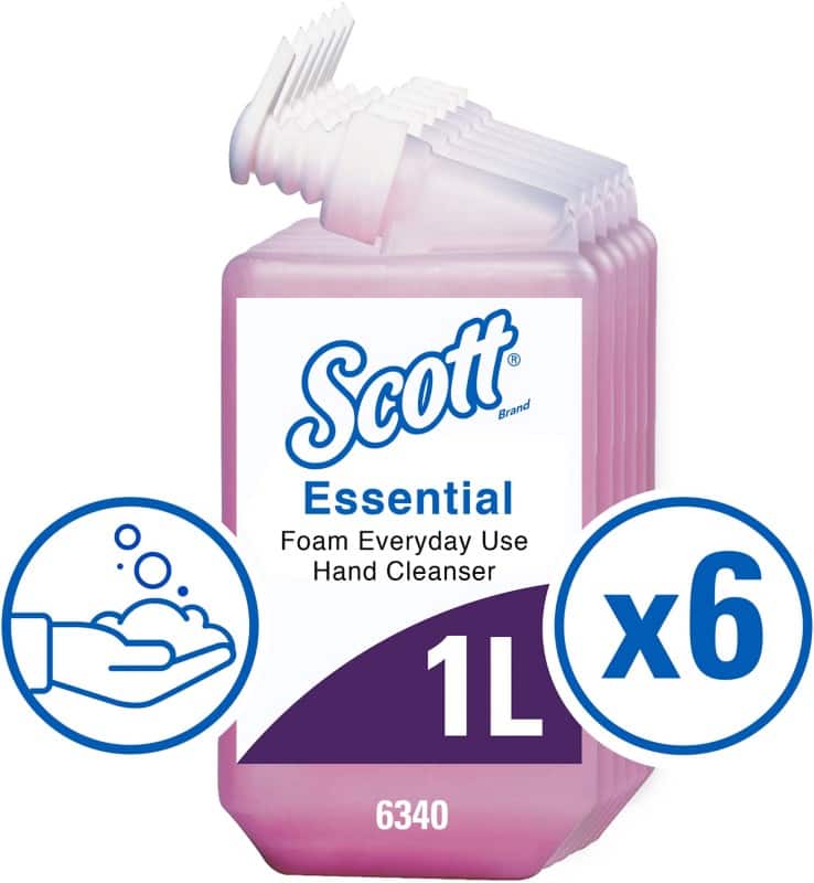 Scott Essential Schaumseife Schaum Rosa 6340 6 Stück à 1 L
