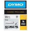 Dymo IND S0718580 / 18443 Authentic Rhino Vinyl Schriftband Selbstklebend Schwarzer Druck auf Weiß 9 mm x 5.5m